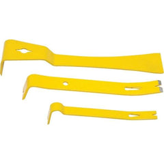 Stanley - 3 Piece Pry Bar Set - Includes 5, 7 & 9" Lengths - USA Tool & Supply