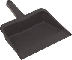 Harper Brush - 12" Wide x 7" Deep x 5" High Handheld Dustpan - Plastic Body, 5" Handle, Black - USA Tool & Supply