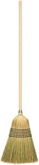 Harper Brush - 56" OAL Corn Bristle Broom - 39" Long Wood Handle, 17" Bristle Length, 14" Wide - USA Tool & Supply