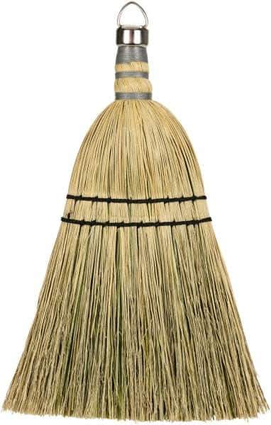 Harper Brush - 12" OAL Corn Blend Bristle Whisk Broom - 10" Bristle Length, 8" Wide - USA Tool & Supply