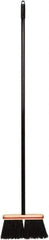 Harper Brush - 52" OAL Synthetic Bristle Straight Cut Broom - 48" Long Metal Handle, 4" Bristle Length, 9" Wide, Water Resistance - USA Tool & Supply