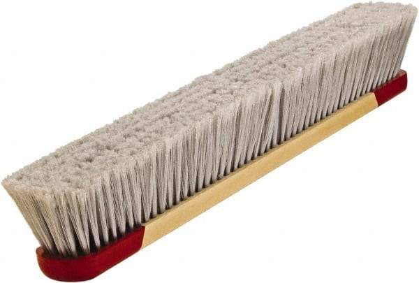 Harper Brush - 24" Smooth Surface Synthetic Push Broom - 3" Bristle Length, Plastic Block, Bolt-On Handle Connection, Handle Included - USA Tool & Supply