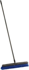 Harper Brush - 24" Medium Duty Synthetic Push Broom - 3" Bristle Length, Plastic Block, Threaded Handle Connection, Handle Included - USA Tool & Supply