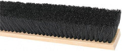 Harper Brush - 36" Medium Duty Tampico Push Broom - 3" Bristle Length, Wood Block, Threaded Handle Connection, Handle Sold Separately - USA Tool & Supply