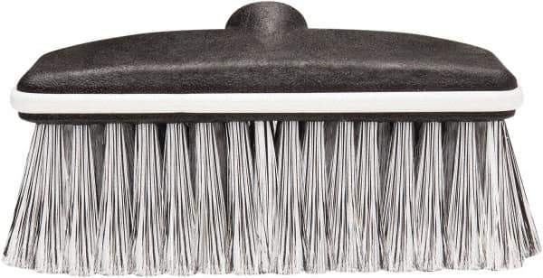 Harper Brush - 8" OAL, Vehicle Wash Brush - Black Flagged Plastic Bristles, 2-1/4" Trim Length - USA Tool & Supply