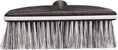 Harper Brush - 10" OAL, Vehicle Wash Brush Head - Black Flagged Plastic Bristles, 22-1/4" Trim Length, No Handle - USA Tool & Supply