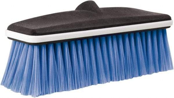 Harper Brush - 10" OAL, Vehicle Wash Brush - Black & Blue, Polyester Bristles, 2-1/4" Trim Length - USA Tool & Supply