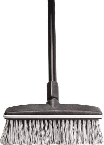 Harper Brush - 10" OAL, Vehicle Wash Brush - Black Flagged Plastic Bristles, 22-1/4" Trim Length, 54" Handle - USA Tool & Supply