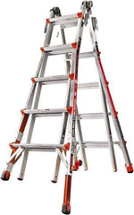 Little Giant Ladder - 18 Steps, 19' High, Type IA Rating, Aluminum Multi-Use Ladder - 300 Lb Load Capacity, 26-1/2" Base Width - USA Tool & Supply