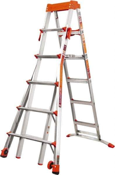 Little Giant Ladder - 8 Steps, 10' High, Type IA Rating, Aluminum Step Ladder - 300 Lb Load Capacity, 32-1/2" Base Width - USA Tool & Supply
