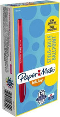 Paper Mate - 1mm Ball Point Ball Point Pen - Red - USA Tool & Supply