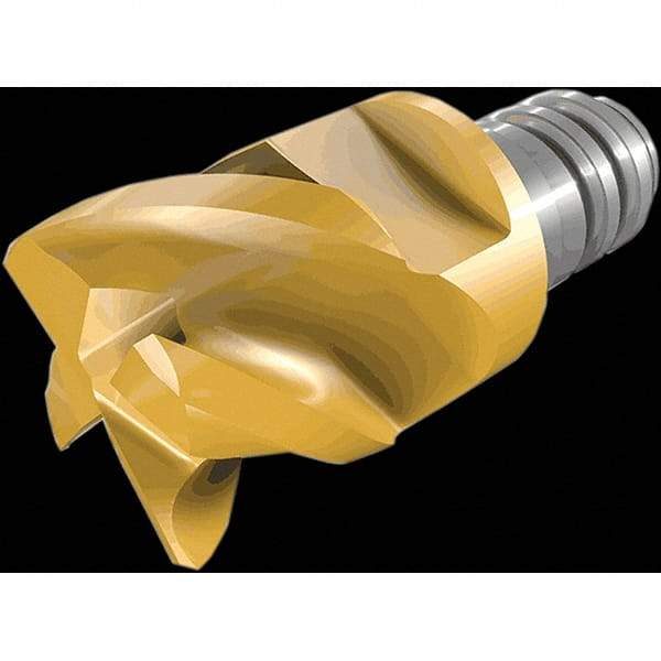 Iscar - MM EC CF Grade IC908 Carbide End Milling Tip Insert - TiAlN Finish, 4 Flutes, 16mm Cutting Diam, 12mm Depth of Cut, 20.5mm Extension, 46/48° Helix - USA Tool & Supply