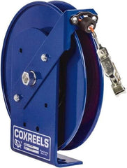 CoxReels - 5/32 Inch x 100 Ft. Stranded Cable Grounding Reel - Hand Crank Reel, Galvanized Steel Cable - USA Tool & Supply