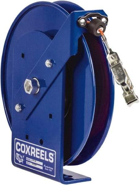 CoxReels - 5/32 Inch x 100 Ft. Stranded Cable Grounding Reel - Hand Crank Reel, Stainless Steel Cable - USA Tool & Supply