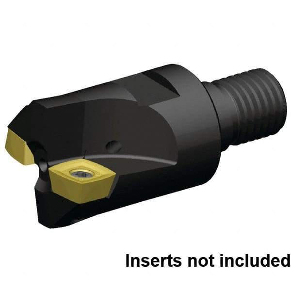 Kennametal - 32mm Cut Diam, 2.5mm Max Depth, M16 29mm Shank Diam, Modular Connection Indexable High-Feed End Mill - Screw Holding Method, XD..1205..R Insert, 7792VXD12 Toolholder, Through Coolant - USA Tool & Supply