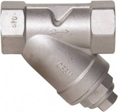 Value Collection - 3/8" Pipe, Female NPT Ends, 316 Stainless Steel Y-Strainer - 800 psi WOG Rating, 150 psi WSP Rating - USA Tool & Supply
