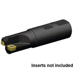Kennametal - 25mm Cut Diam, 1.5mm Max Depth, 25mm Shank Diam, Weldon Shank Indexable High-Feed End Mill - Screw Holding Method, XD..0904.. Insert, 7792VXD09 Toolholder, Through Coolant - USA Tool & Supply