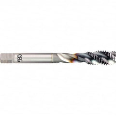 OSG - M14x1.25 Metric Coarse 3 Flute 6H Semi-Bottoming Spiral Flute Tap - USA Tool & Supply