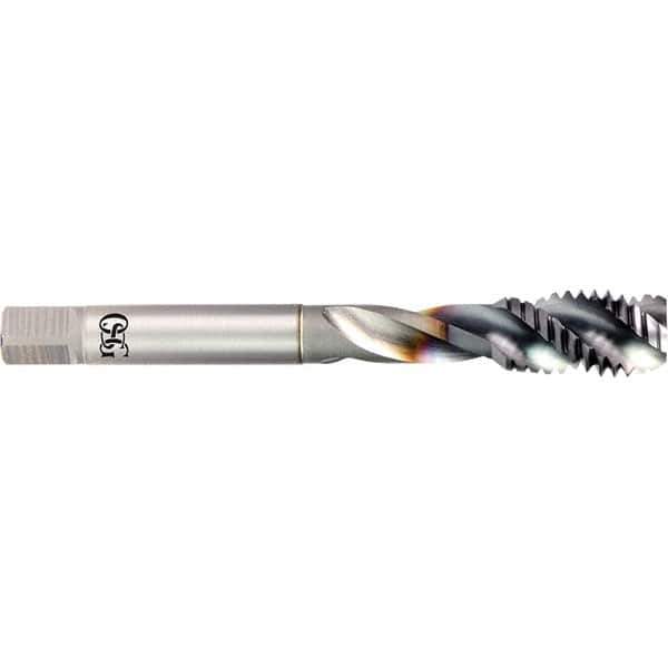 OSG - M9x1.00 Metric Coarse 3 Flute 6H Bottoming Spiral Flute Tap - Powdered Metal, V Finish, 90mm OAL, Right Hand Flute, Right Hand Thread, D5, Series 16500 - Exact Industrial Supply
