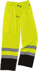 Ergodyne - Size 3XL, Lime, Rain Pants - 1 Pocket, Elastic Wrist - USA Tool & Supply
