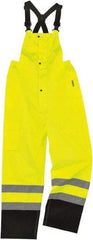 Ergodyne - Size L, Lime, Rain Bib Overall - 1 Pocket - USA Tool & Supply