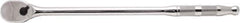 Proto - 1/4" Drive Pear Head Ratchet - Full Polish Chrome Finish, 9" OAL, 90 Gear Teeth, Long Handle, Reversible Flex Head - USA Tool & Supply