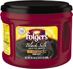 Folgers - Coffee, Black Silk, 24.2 oz Canister, 6/Carton - USA Tool & Supply