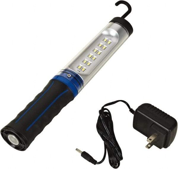 Value Collection - 12 VDC, 3 Watt, Cordless, LED Portable Handheld Work Light - 1 Head, 350 Lumens, ABS & Polycarbonate, 11-1/2" Long x 1-1/4" Wide x 1-5/8" High - USA Tool & Supply