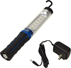 Value Collection - 12 VDC, 3 Watt, Cordless, LED Portable Handheld Work Light - 1 Head, 350 Lumens, ABS & Polycarbonate, 11-1/2" Long x 1-1/4" Wide x 1-5/8" High - USA Tool & Supply