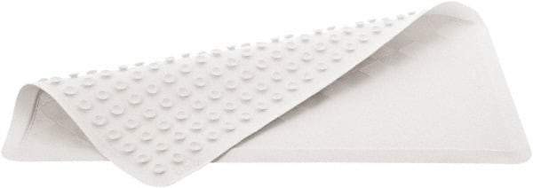 Rubbermaid - 36" Long x 18" Wide, Rubber Plumbed Wash Station Bath Tub Mat - White Matting - USA Tool & Supply