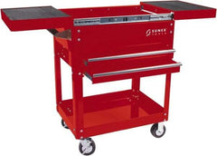 Sunex Tools - 29-1/4" Wide x 39.4" High x 20-45/64" Deep, 2 Drawer Tool Cart - 450 Lb Capacity, Steel, Red - USA Tool & Supply