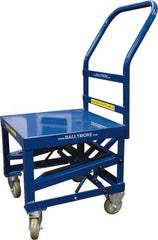 Ballymore - 400 Lb Capacity, 20" Wide x 27" Long x 42" High Mobile Cart - 1 Shelf, Steel, 2 Rigid/2 Swivel Casters - USA Tool & Supply