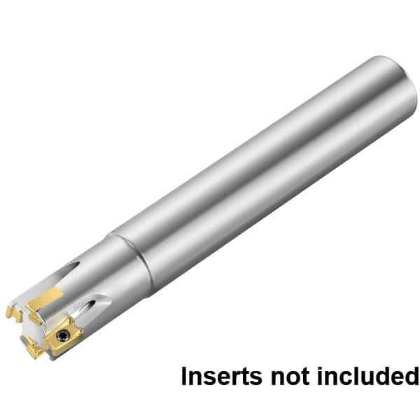Kennametal - 5/8" Cut Diam, 11mm Max Depth of Cut, 5/8" Shank Diam, 4" OAL, Indexable Square Shoulder End Mill - LNGU110408SRGE Inserts, Cylindrical Shank, 0° Lead Angle, Through Coolant, Series Mill 4-11 - USA Tool & Supply