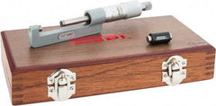 SPI - 1 to 2" Range, Mechanical Hub Micrometer - 0.0001" Graduation, 0.0002" Accuracy, Rotating Spindle - USA Tool & Supply