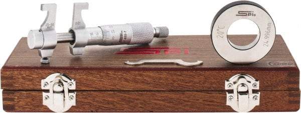 SPI - 25 to 50mm, Mechanical Inside Micrometer - 0.01mm Graduation, 0.008mm Accuracy, Ratchet Stop Thimble - USA Tool & Supply