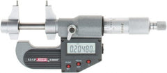 SPI - 0.2 to 1.2" Range, 0.00005" Resolution, Ratchet Stop Thimble, Electronic Inside & Tubular Micrometer - USA Tool & Supply