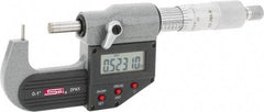 SPI - 0 to 1 Inch Range, 0.00005 Inch Graduation, A Anvil, Ratchet Stop Thimble, Electronic Tube Micrometer - 0.0001 Inch Accuracy, Carbide Face - USA Tool & Supply