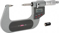 SPI - 1 to 2 Inch, Ratchet Stop, Electronic Point Micrometer - Accurate up to 0.0002 Inch, 30° Point Angle - USA Tool & Supply