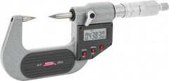 SPI - 1 Inch, Ratchet Stop, Electronic Point Micrometer - Accurate up to 0.0001 Inch, 30° Point Angle - USA Tool & Supply