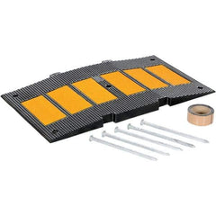 Vestil - 20-5/16" Long x 35-1/4" Wide x 2-7/16" High, Rubber Speed Hump - Black - USA Tool & Supply