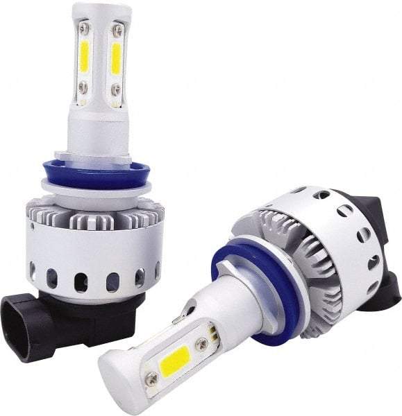 PRO-SOURCE - 5,000 Lumens, 12-24 VDC, H8, H9 & H11 LED Headlight - 6500K Cool White Color Scale, 45 Low/High Watt, 30,000 to 50,000 Average Life Hours - USA Tool & Supply