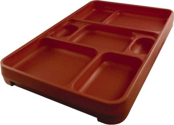 Made in USA - 14-1/4" Long x 9-1/2" Wide x 1-3/4" Deep Tray - Polypropylene - USA Tool & Supply