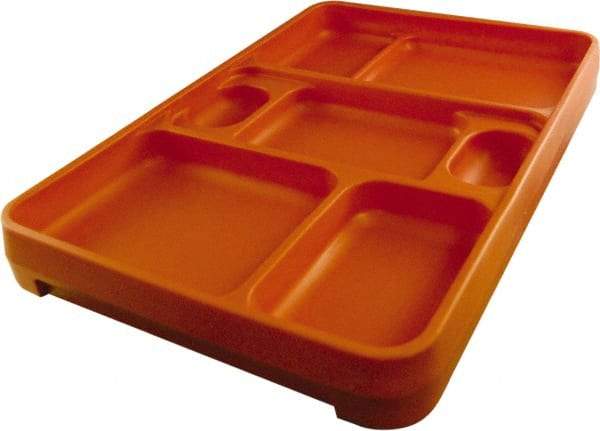Made in USA - 14-1/4" Long x 9-1/2" Wide x 1-3/4" Deep Tray - Polypropylene - USA Tool & Supply