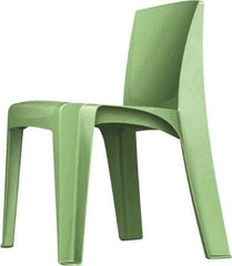 Made in USA - Polyethylene Teal Stacking Chair - Teal Frame, 21" Wide x 21" Deep x 30" High - USA Tool & Supply