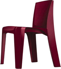 Made in USA - Polyethylene Plum Stacking Chair - Plum Frame, 21" Wide x 21" Deep x 30" High - USA Tool & Supply