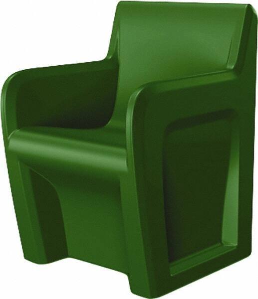 Made in USA - Green Polyethylene Guest Chair - 24" Wide x 33" High - USA Tool & Supply