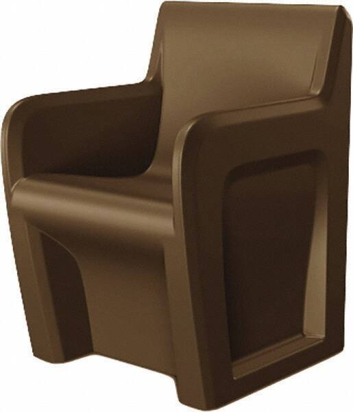 Made in USA - Brown Polyethylene Guest Chair - 24" Wide x 33" High - USA Tool & Supply