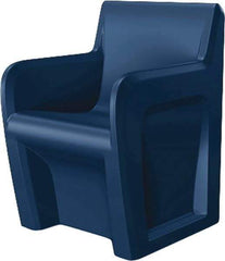 Made in USA - Slate Blue Polyethylene Guest Chair - 24" Wide x 33" High - USA Tool & Supply