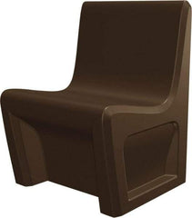 Made in USA - Brown Polyethylene Guest Chair - 24" Wide x 33" High - USA Tool & Supply