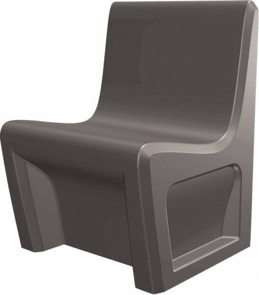 Made in USA - Grey Polyethylene Guest Chair - 24" Wide x 33" High - USA Tool & Supply